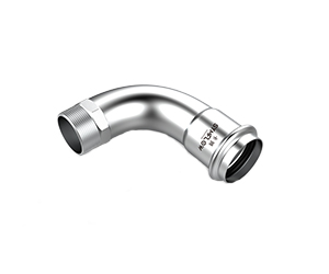 不銹鋼卡壓式外牙彎頭