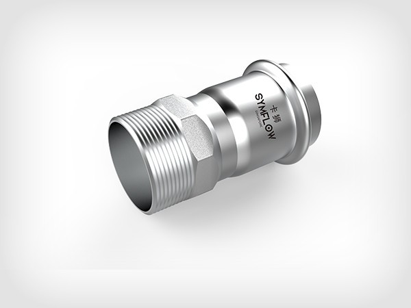 不銹鋼卡壓式外牙直接頭