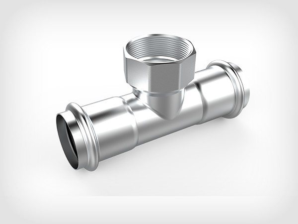 不銹鋼卡壓式內(nèi)牙三通