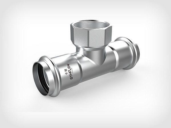 不銹鋼卡壓式內(nèi)牙三通